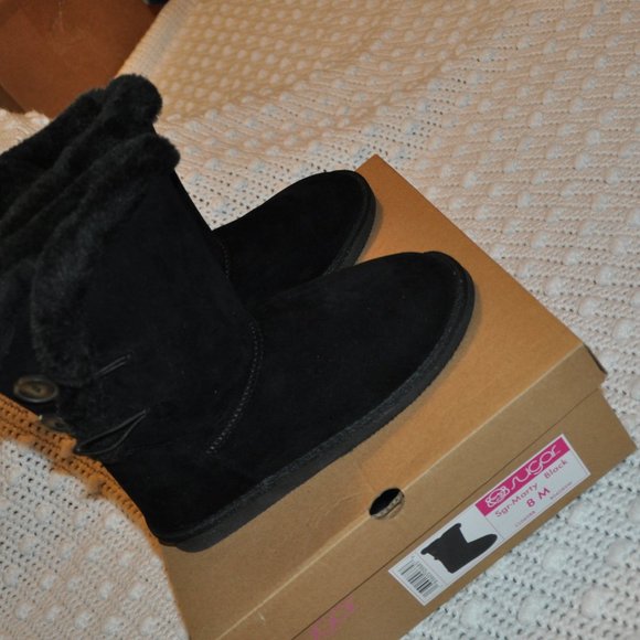 Sugar Marty Cozy Winter Boots Black Size 8 In Box - Picture 3 of 7